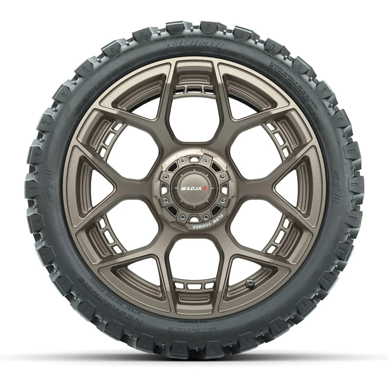 Комплект колёс MadJax Flow Form Evolution 15", матовая бронза, с внедорожными шинами GTW Nomad 23x10-R15, артикул A19-421 — фото 2