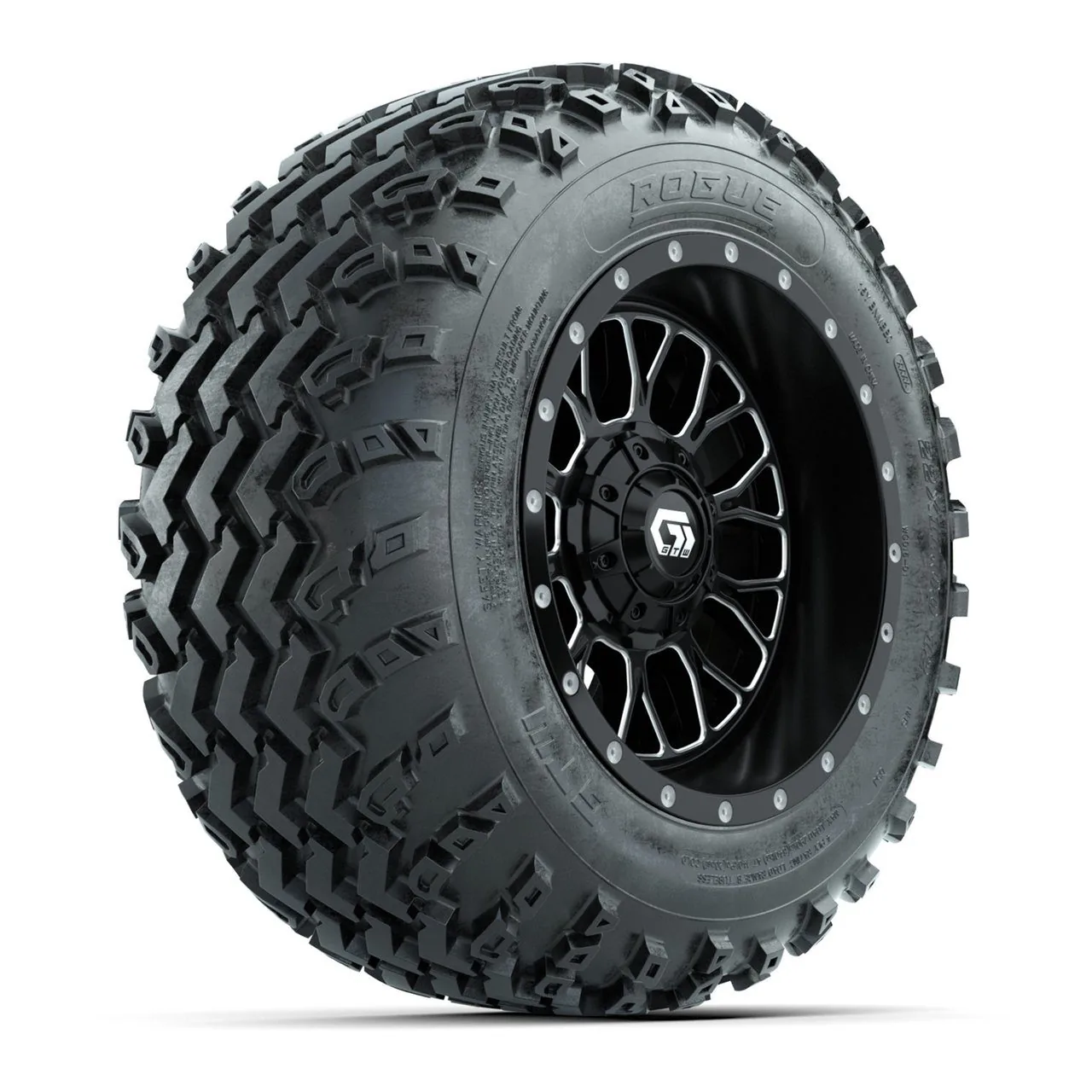 Комплект колёс GTW Helix, матовая обработка/чёрный, 12" с шинами Rogue All Terrain 22x11.00-12, артикул A19-989