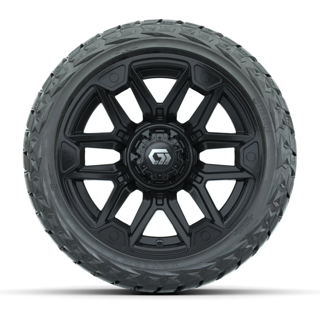 Комплект колёс 14" GTW Graffiti, глянцевый чёрный, с шинами Maverick All-Terrain 23x10.00-R14, артикул A19-1326 — фото 2