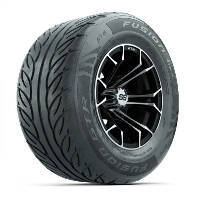 Комплект колёс с шинами 255/55-R12 Fusion GTR Steel Belted Street, диски 12" Spyder, чёрные с проточкой, GTW, артикул A19-2170