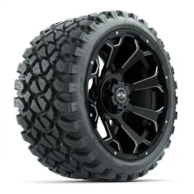 Комплект из 4 матово-чёрных колёс 15" GTW Raven с шинами 23x10-R15 Nomad All-Terrain, артикул A19-749
