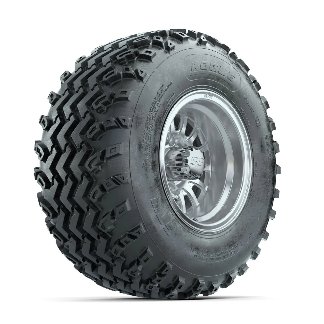 Комплект колёс и шин: диски GTW Medusa Machined/серебристый 10", шины Rogue All-Terrain 22x11.00-10, артикул A19-948