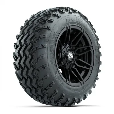Комплект колёс GTW® Stealth 12” с шинами 22x11.00-12 Rogue, глянцевый чёрный, для бездорожья, полный набор, артикул A19-1185