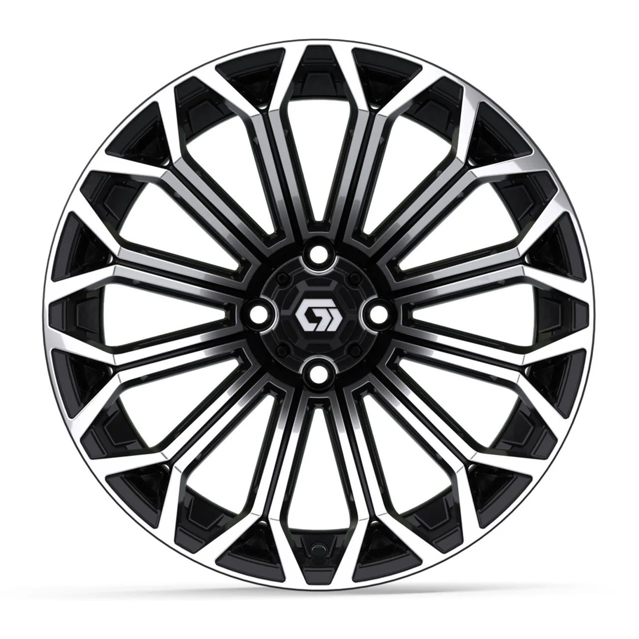Колесо 16" GTW® Phantom, чёрный с механической обработкой, артикул 19-447 — фото 2