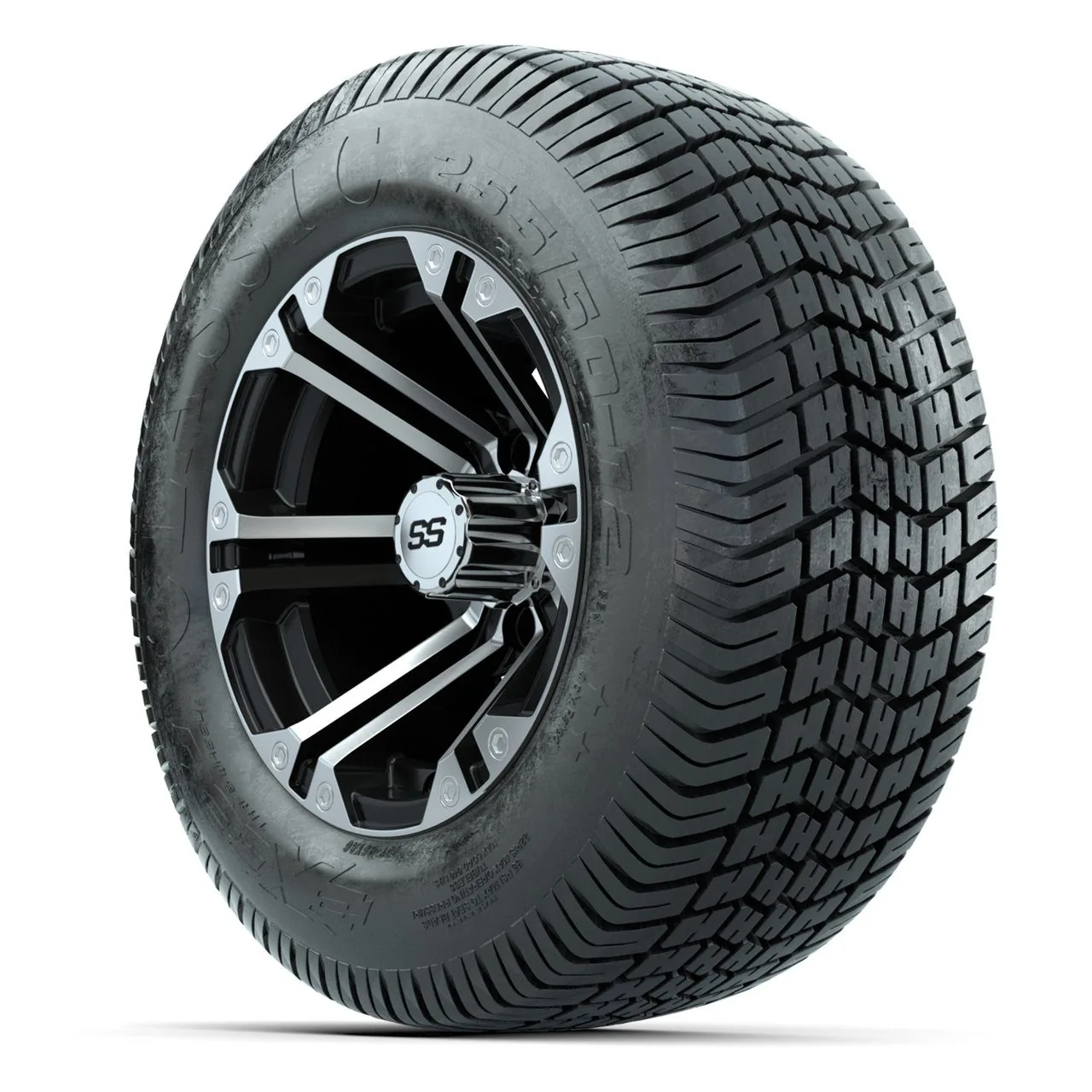 Колёса GTW Specter, чёрные с проточкой, 12" с шинами 255/50-12 Excel Classic Street, полный комплект, артикул A19-1800 — фото 3