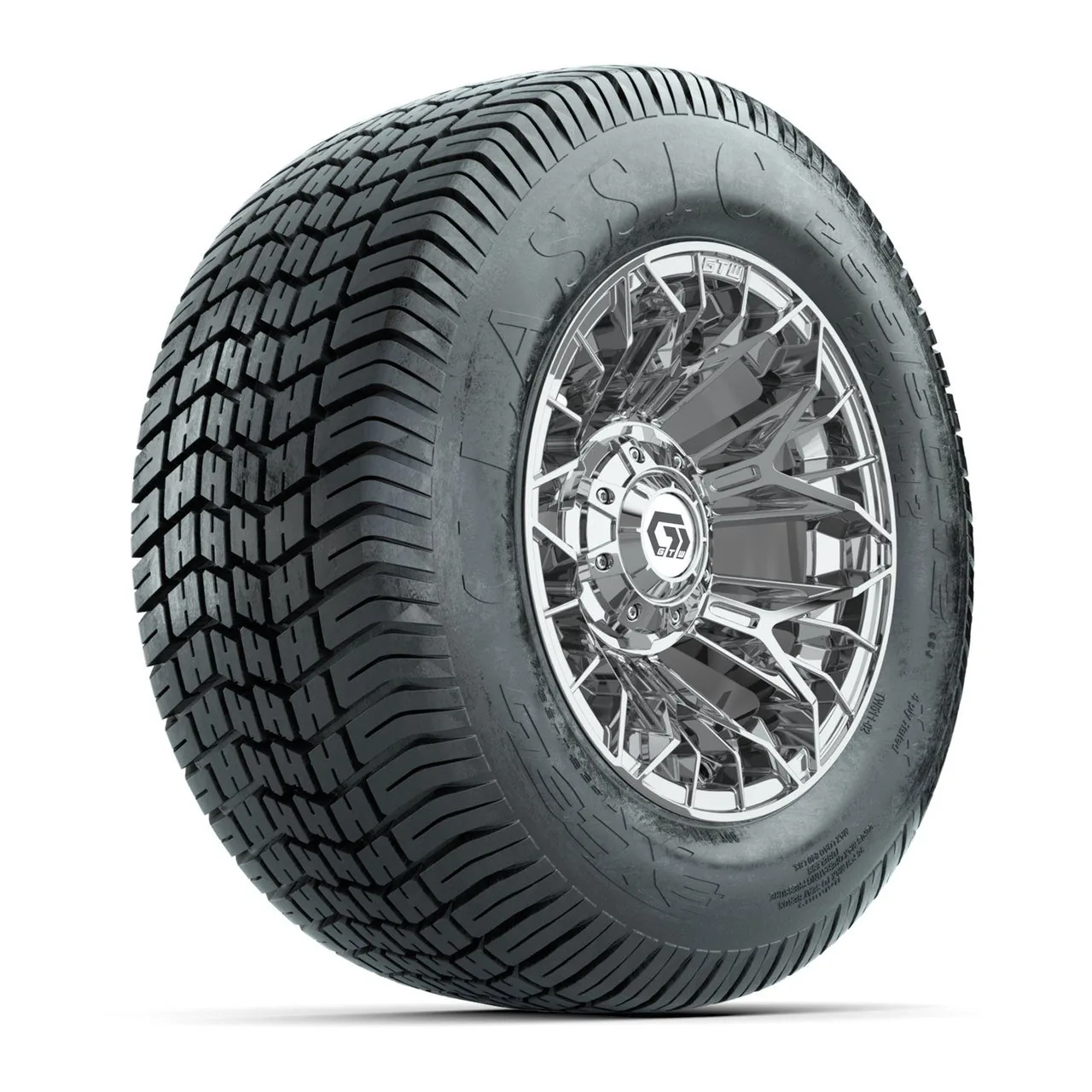 Колёса GTW® Stellar 12", хром, с шинами 255/50-12 Excel Classic Street, полный комплект, артикул A19-1685