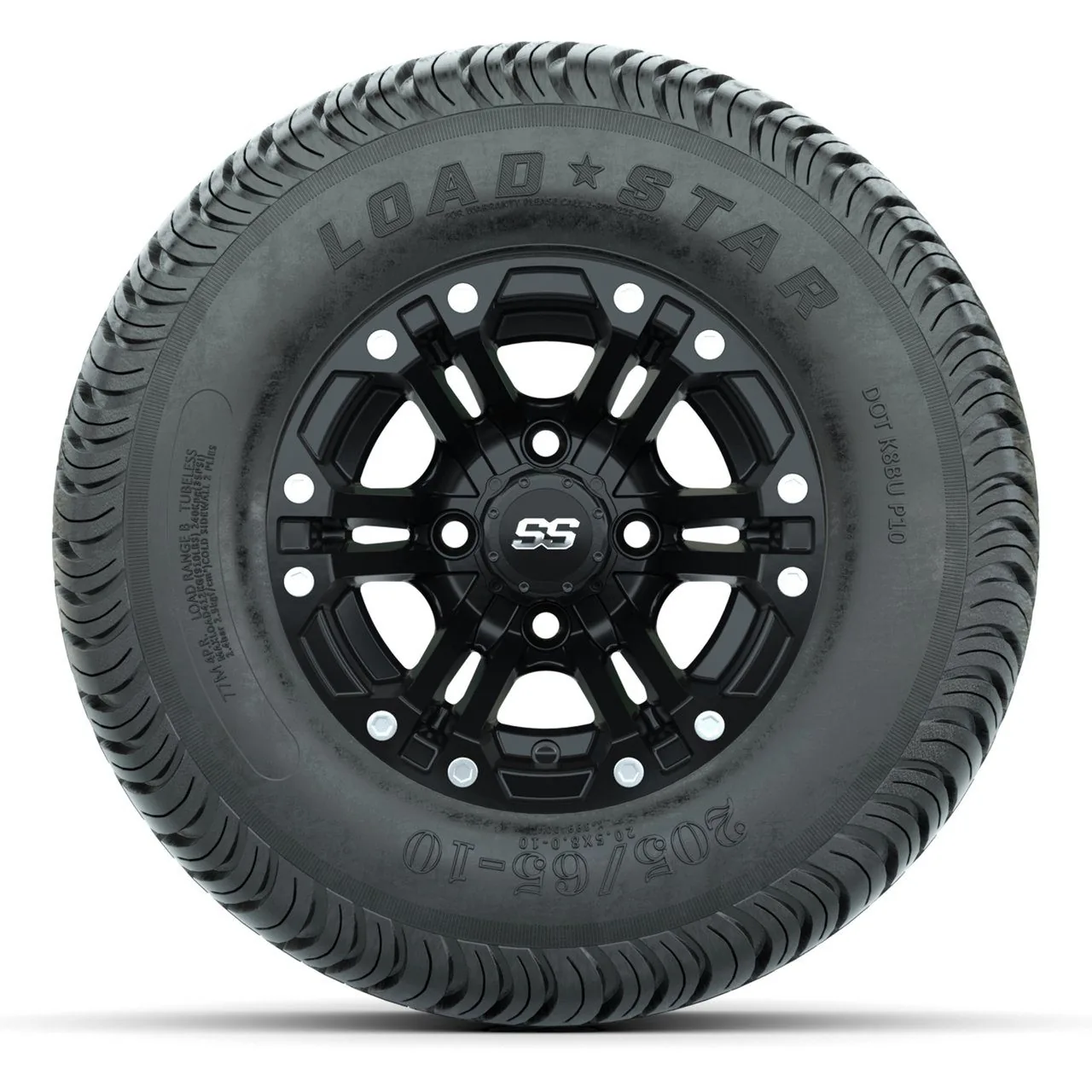 Комплект колёс GTW Specter, матовый чёрный, 10" с дорожными шинами 205/65-10 Kenda Load Star, артикул A19-1526 — фото 2