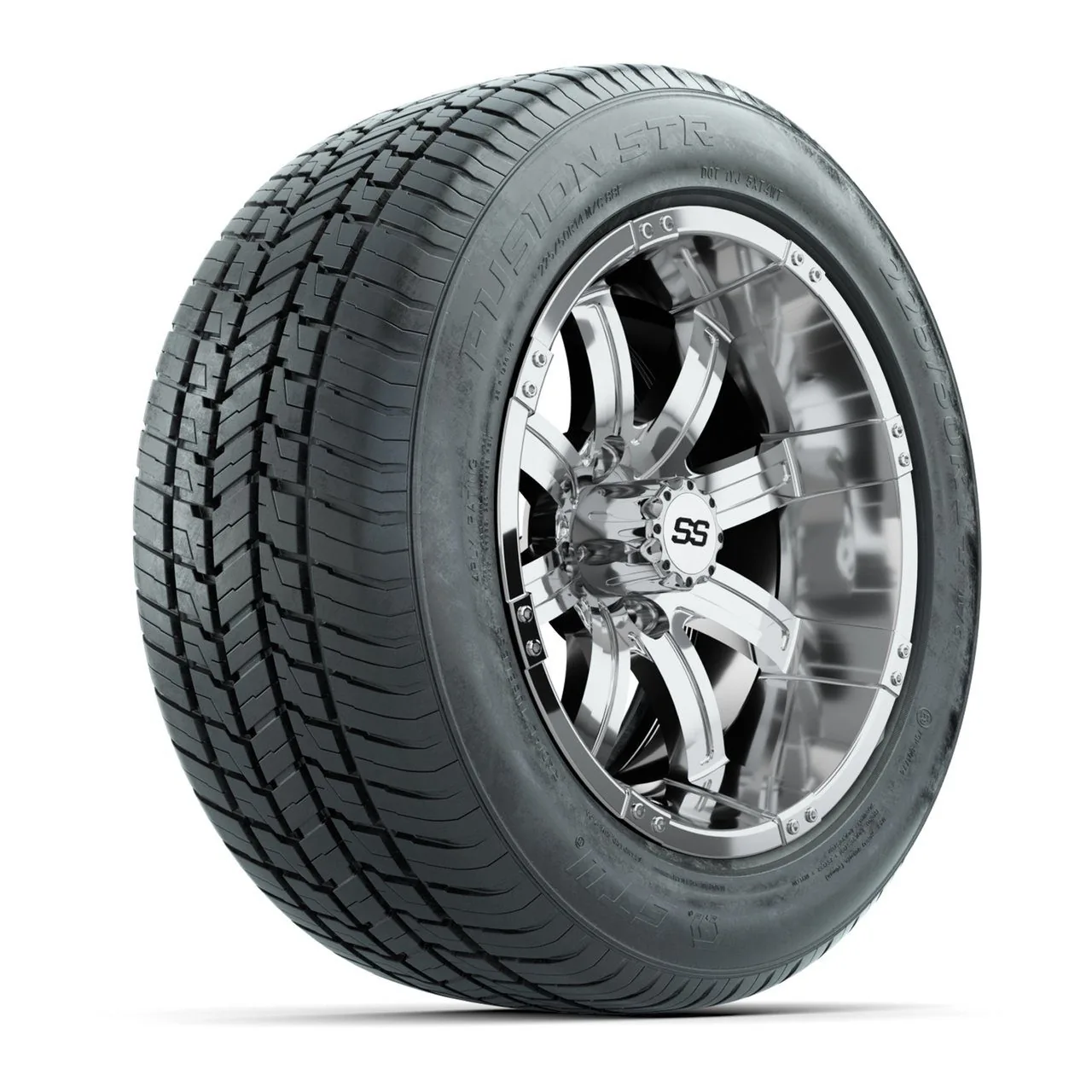 Колёса GTW® Tempest, хром, 14", с шинами Fusion STR 225/50-R14 (DOT), комплект, артикул A19-2693