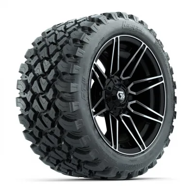 Колёса GTW Stealth 14”, чёрные с проточкой, с шинами 23x10-R14 Nomad Steel Belt Radial All-Terrain, комплект, артикул A19-2389