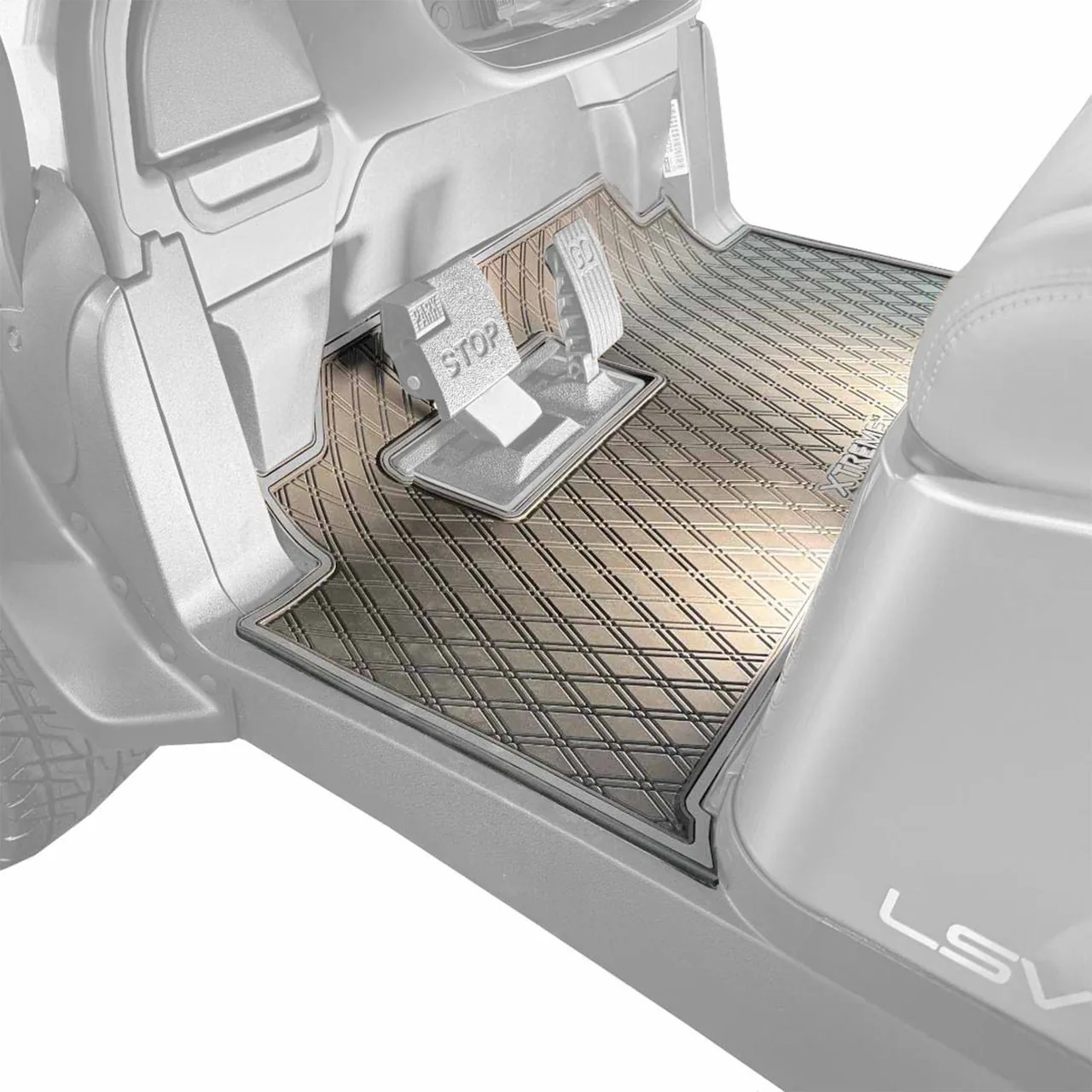 Напольные коврики Xtreme для Club Car Onward 2026 и новее, чёрные с серой окантовкой, артикул 03-306 — фото 2