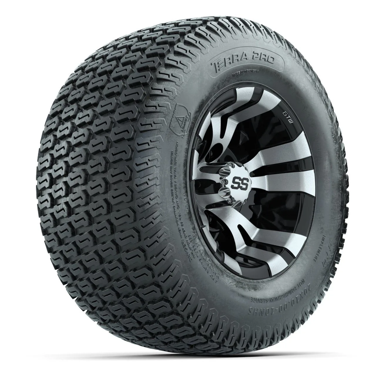Комплект колёс GTW Vampire 10”, чёрные с обработкой, с шинами 20x10-10 S-Pattern Terra Pro (4 шт.), артикул A19-1552
