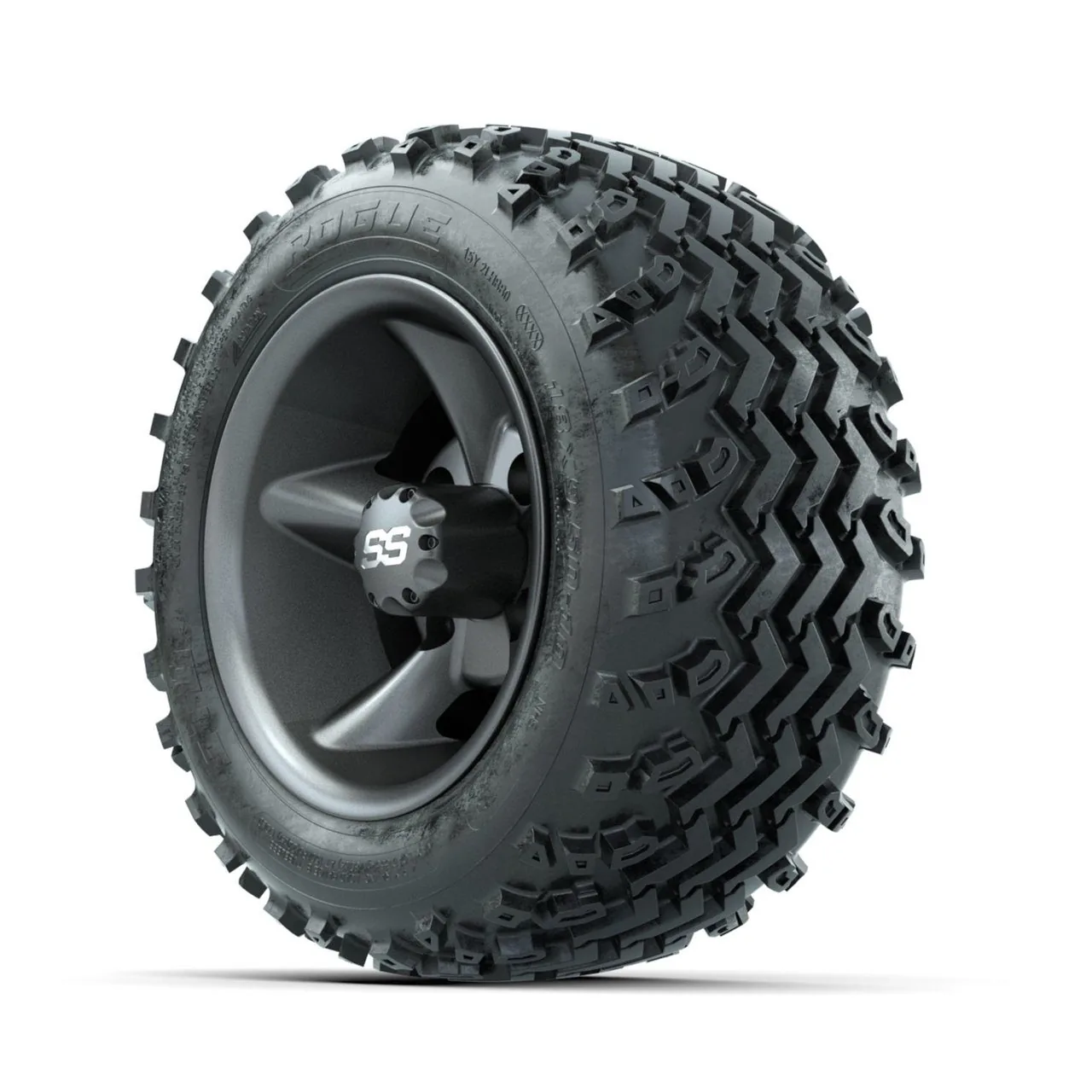 Комплект колёс и шин: диски GTW Godfather матовый серый 10", шины Rogue All-Terrain 18x9.50-10, артикул A19-898 — фото 3