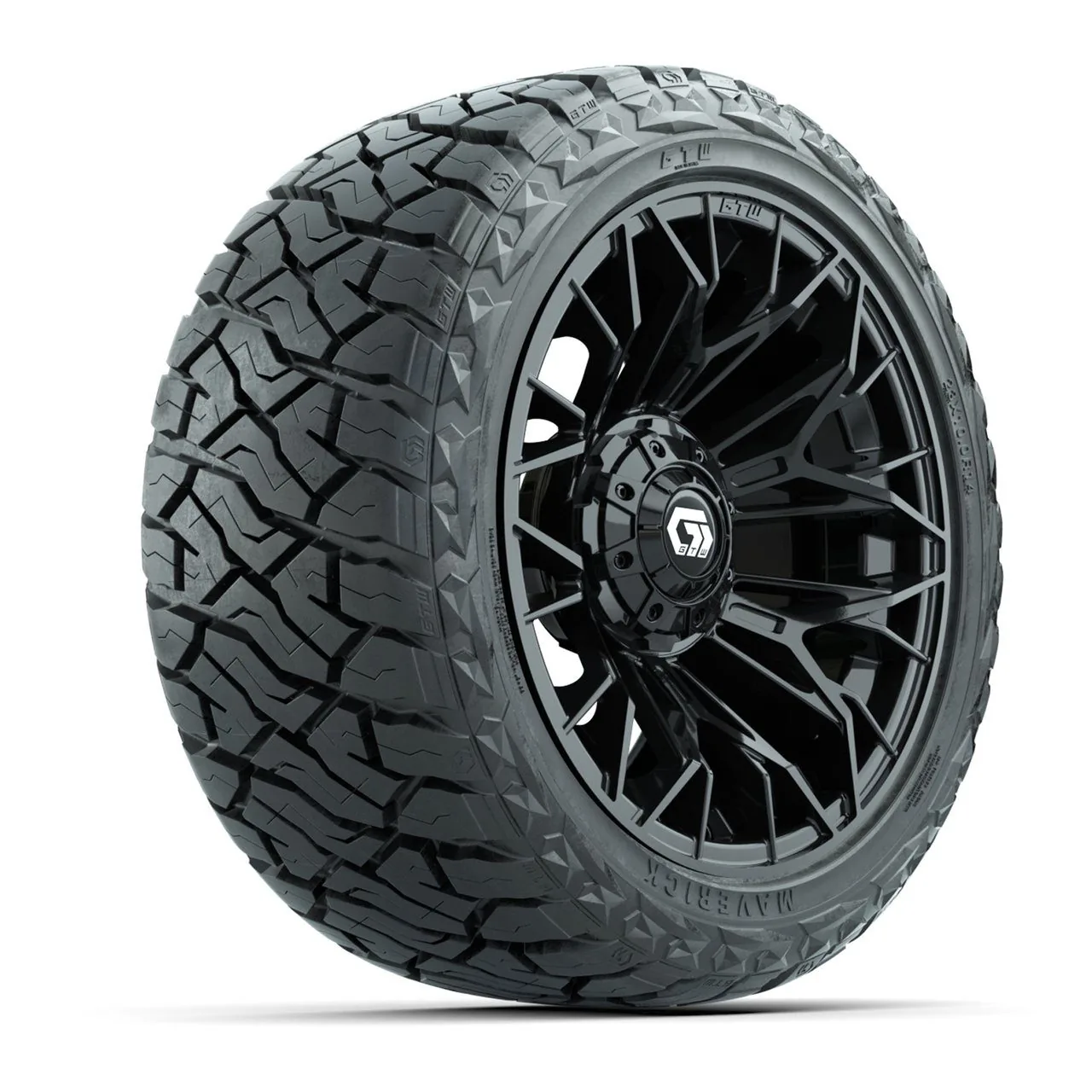 Комплект колёс в сборе: диски GTW Stellar 14", матовый чёрный, шины Maverick All-Terrain 23x10.00-R14, артикул A19-1363