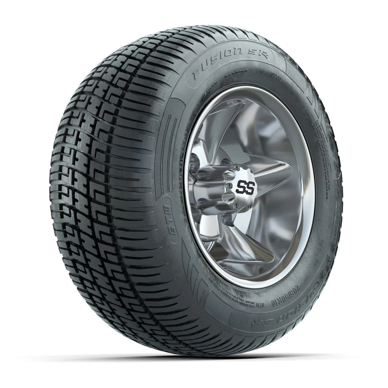 Комплект колёс GTW Godfather 10”, хромированные, с шинами 205/50-R10 Fusion S/R (4 шт.), артикул A19-1581