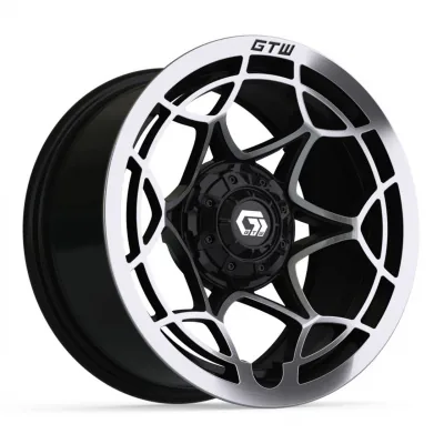 Колёсный диск 14&Prime; GTW&reg; Nexus, глянцевый чёрный с серебристой лицевой частью, артикул 19-392