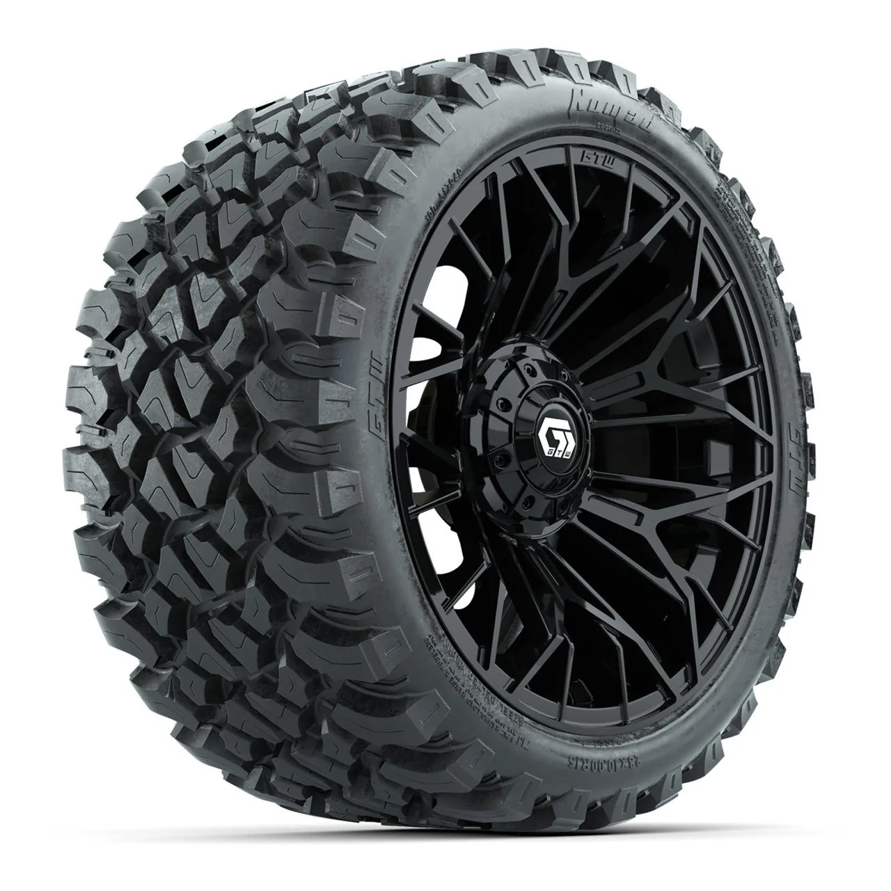 Комплект колёс GTW® Stellar 15", матовые чёрные, с внедорожными шинами Nomad 23x10-R15, артикул A19-797