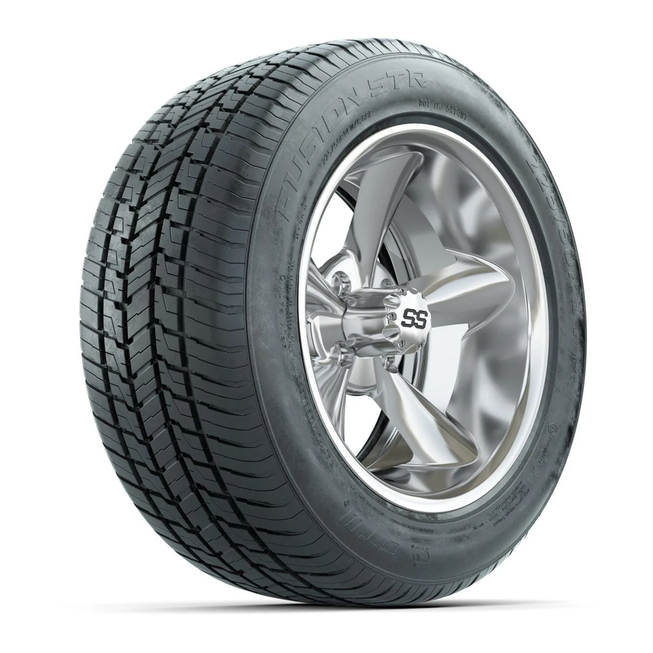 Колёса GTW® Godfather, хром, 14", с шинами Fusion STR 225/50-R14 (DOT), комплект, артикул A19-2710