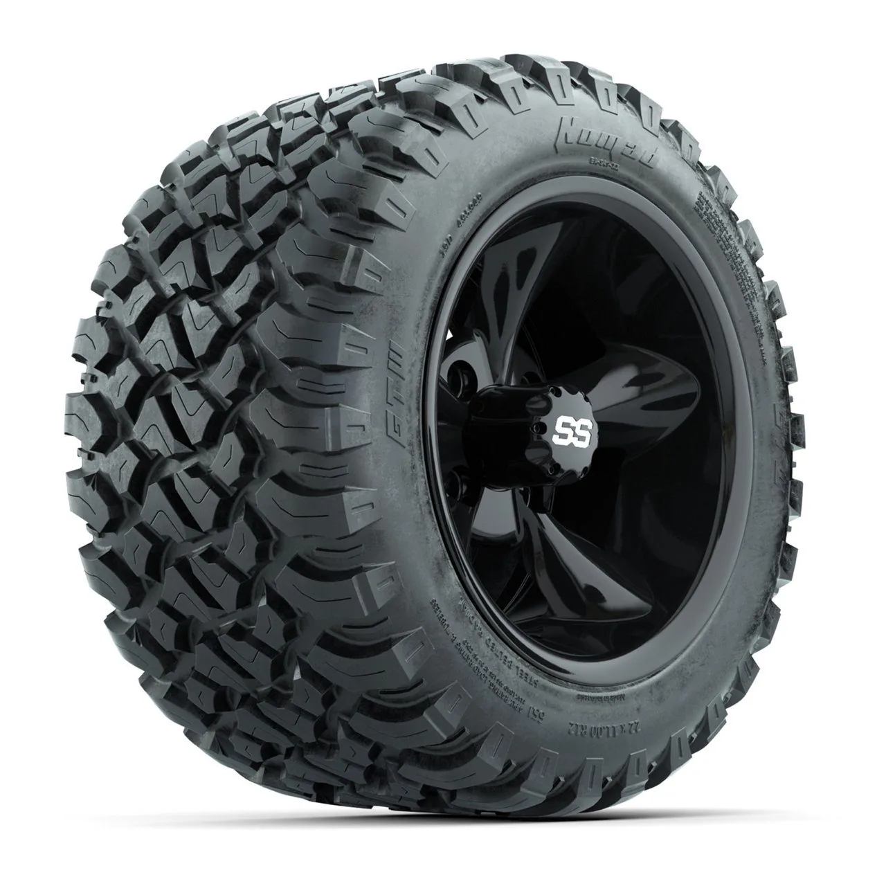 Комплект колёс GTW Godfather, чёрные, 12" с шинами 22X11-R12 Nomad Steel Belt Radial All-Terrain, 4 шт., артикул A19-2000