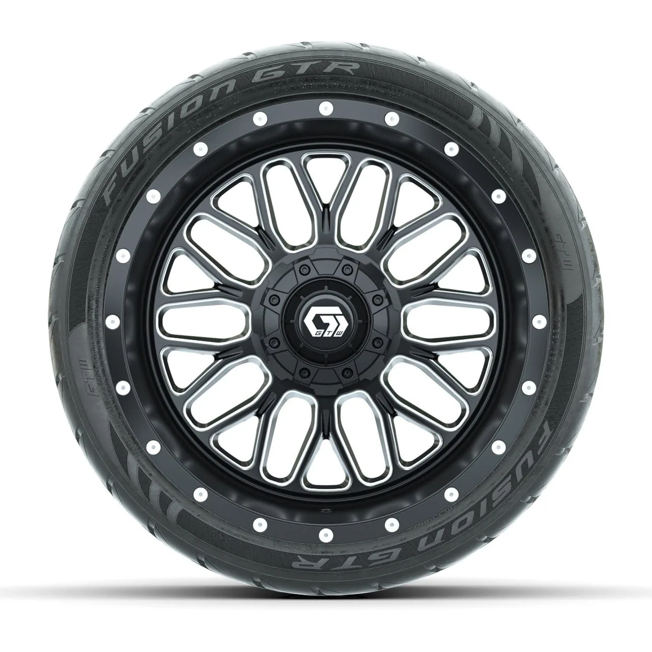 Комплект из 4 колёс 14” GTW Helix, чёрные с обработанной лицевой стороной, с шинами 205/40-R14 Fusion GTR Street, артикул A19-826 — фото 2