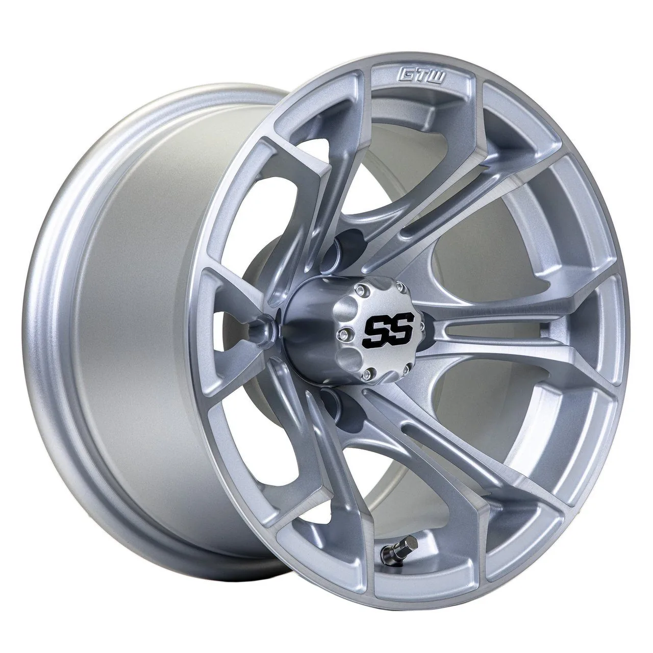 Диск 12" GTW Spyder, матовый серебристый с фрезерованными акцентами, артикул 19-351