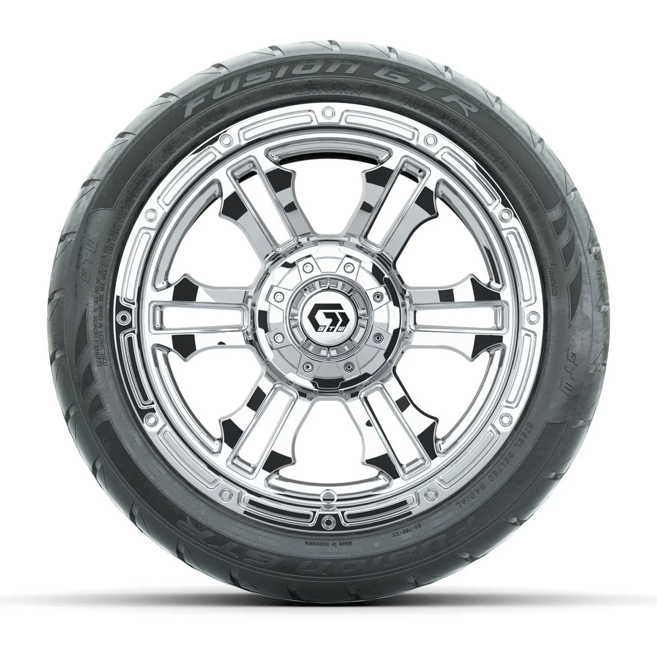 Колёса GTW Shogun Chrome 14" с шинами 225/40-R14 Fusion GTR Steel Belt Radial Street, полный комплект, артикул A19-2382 — фото 2