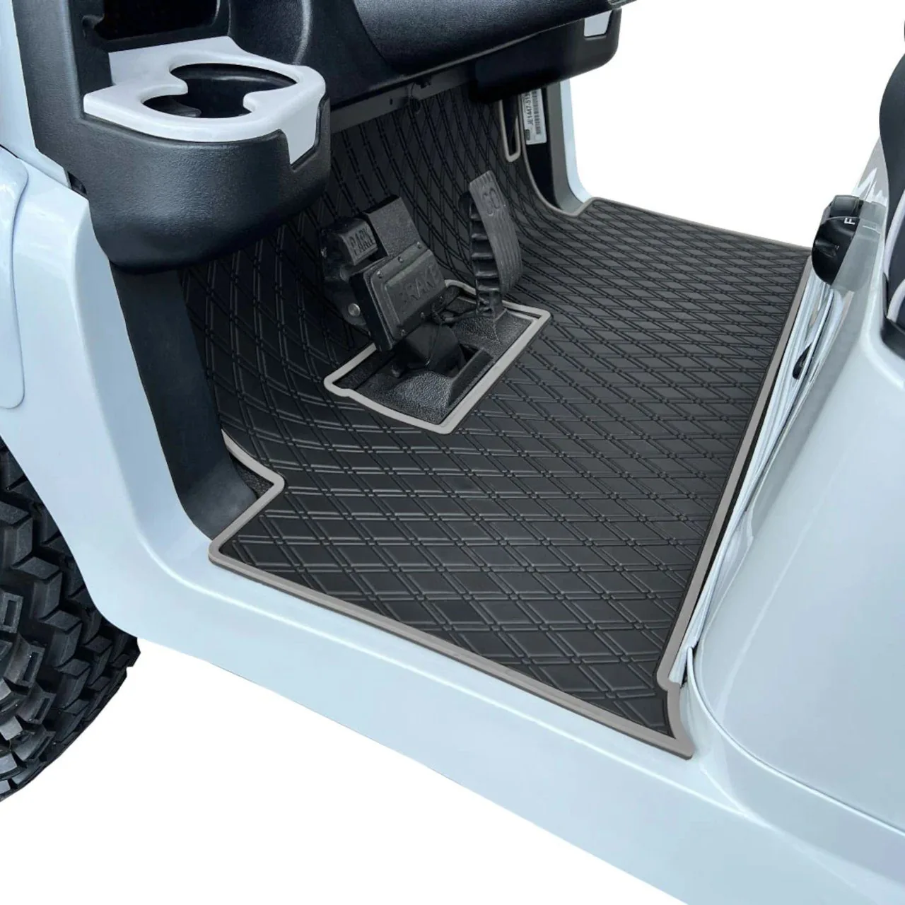 Коврики Xtreme для Club Car Precedent и Onward, чёрные с серой окантовкой, артикул 03-172