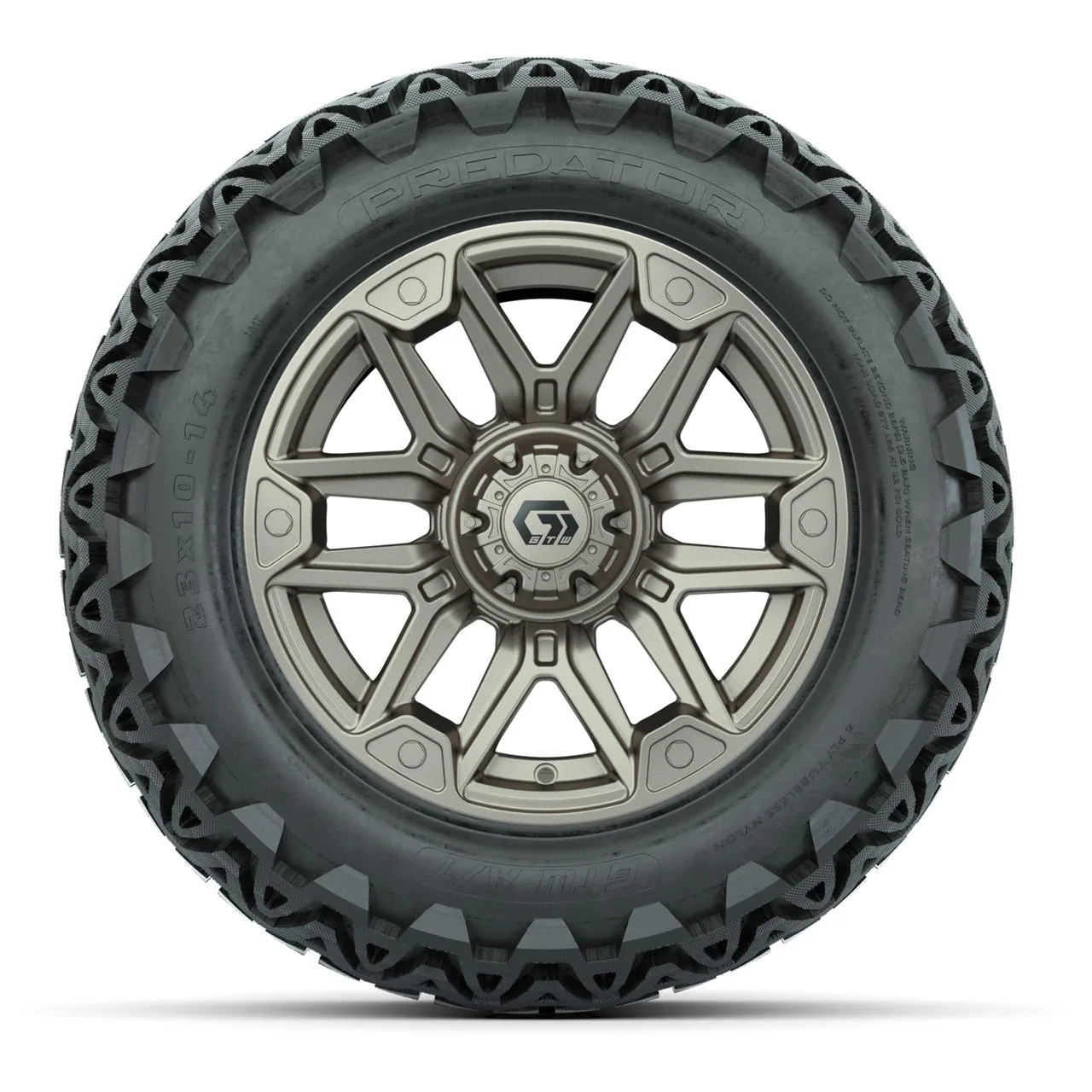 Комплект колёс GTW® Graffiti 14" с шинами 23x10-14 Predator, сатиновый бронзовый, артикул A19-1252 — фото 2