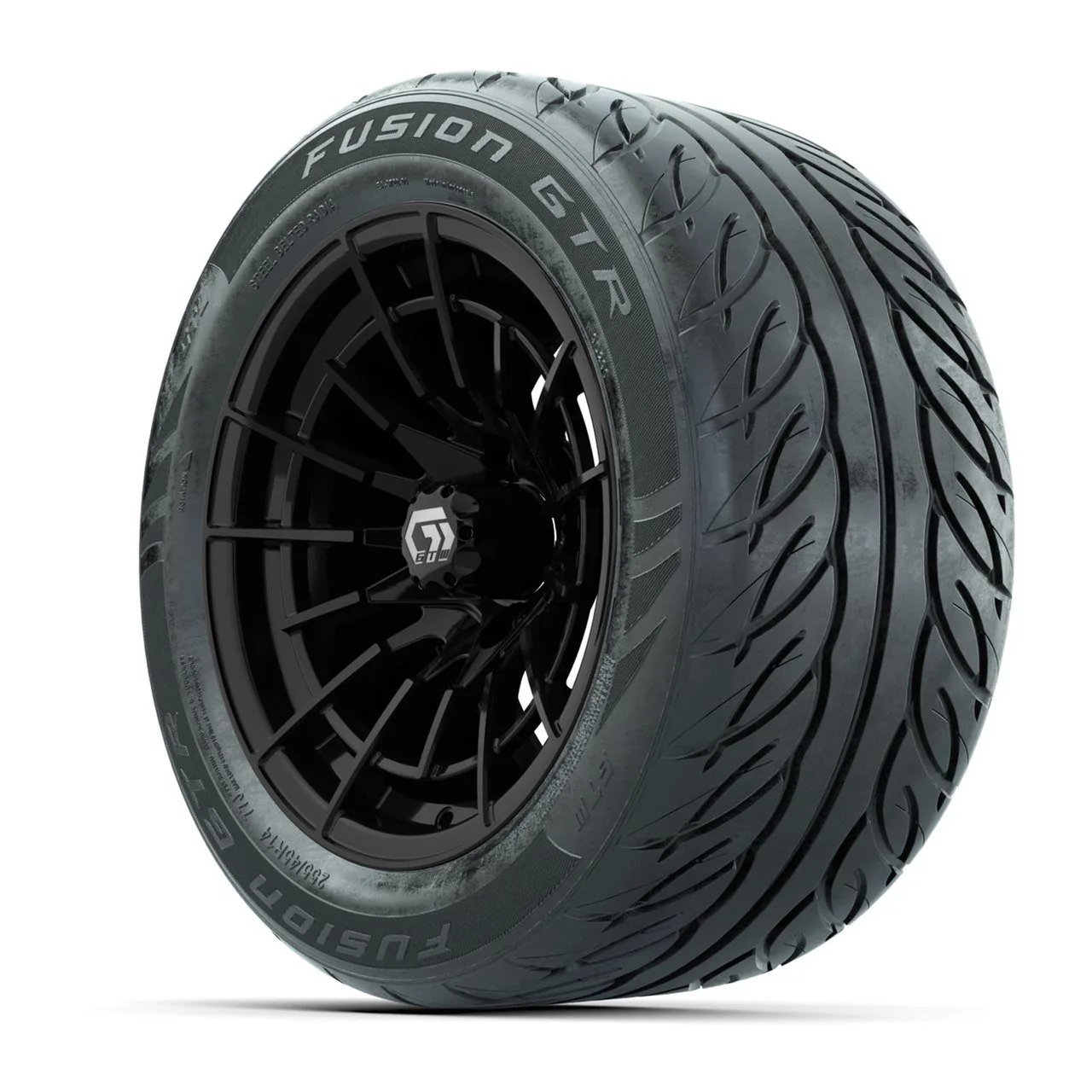 Колёса GTW Boost Gloss Black 14" с шинами 255/45-R14 Fusion GTR Steel Belt Radial Street, полный комплект, артикул A19-2316 — фото 3