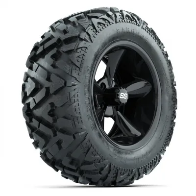 Колёса GTW Godfather 14”, чёрные, с шинами 25x10-14 Barrage Mud, комплект, артикул A19-2458