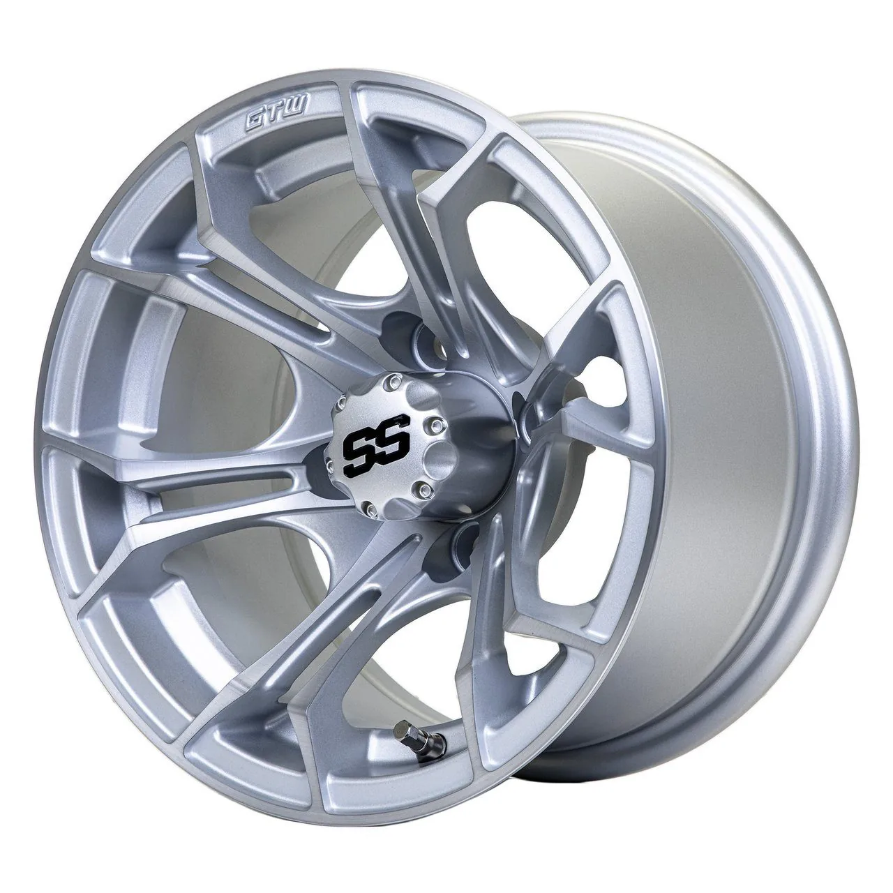 Диск 12" GTW Spyder, матовый серебристый с фрезерованными акцентами, артикул 19-351 — фото 3
