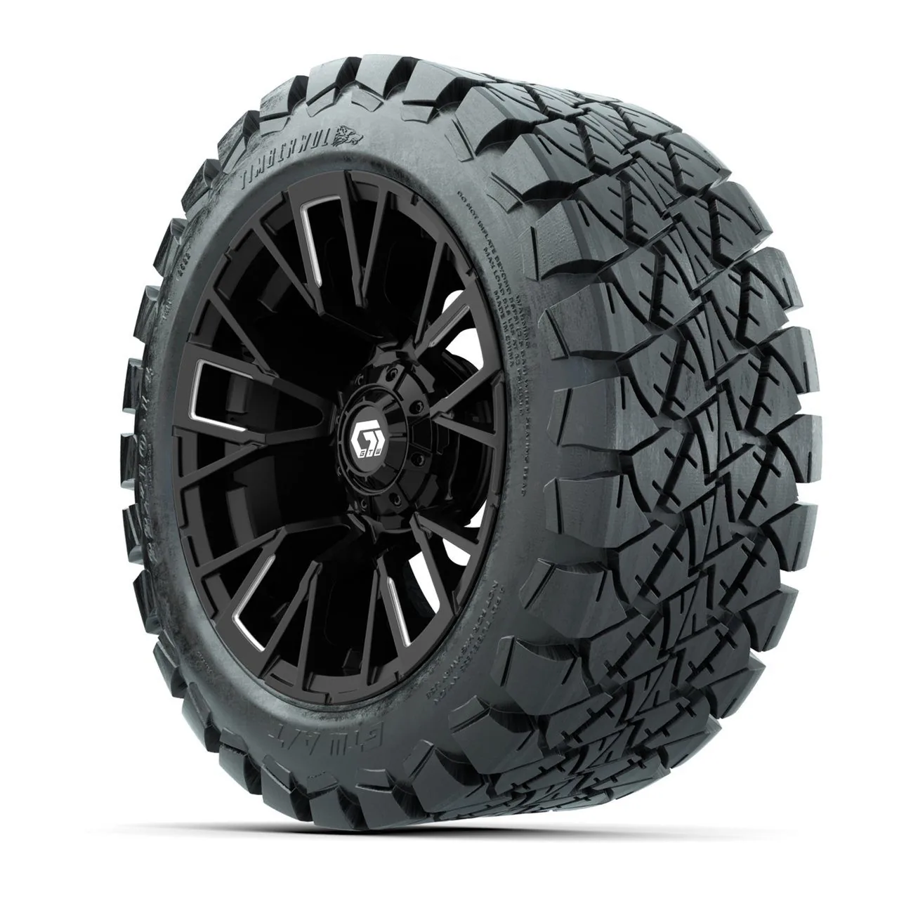 Комплект колёс GTW® Vandal 14" с шинами 22x10-14 Timberwolf, матовый чёрный с проточкой, артикул A19-1261 — фото 3