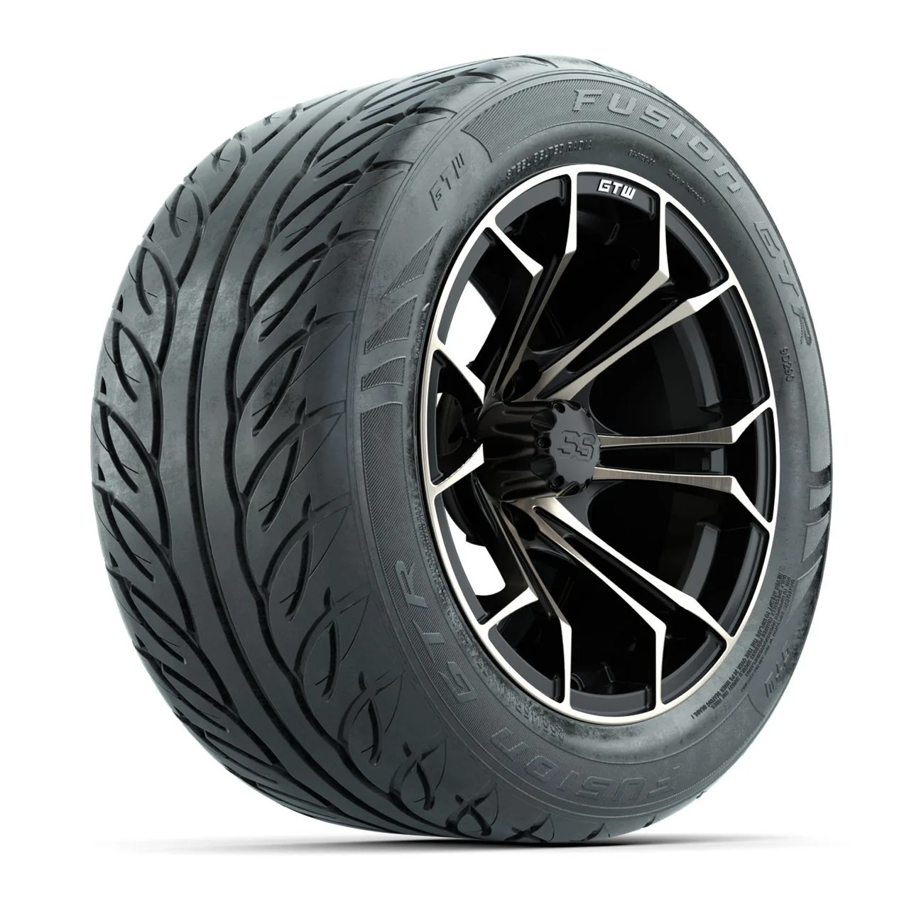 Колёса в сборе с шинами GTW® Spyder 14", матовый чёрный/бронзовый, 255/45-R14 Fusion GTR Steel Belt Radial Street, комплект 4 шт., артикул A19-2515