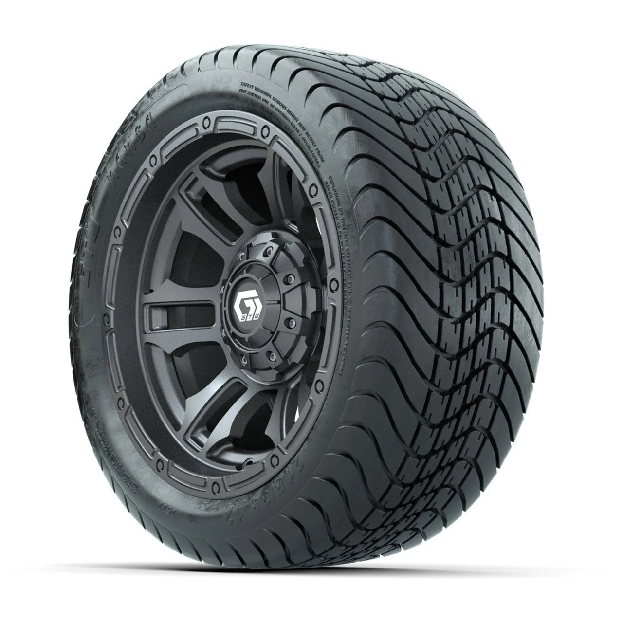 Комплект колёс GTW® Shogun 12” с шинами 215/35-12 Mamba Street, цвет Gunmetal, полный набор, артикул A19-1170 — фото 3