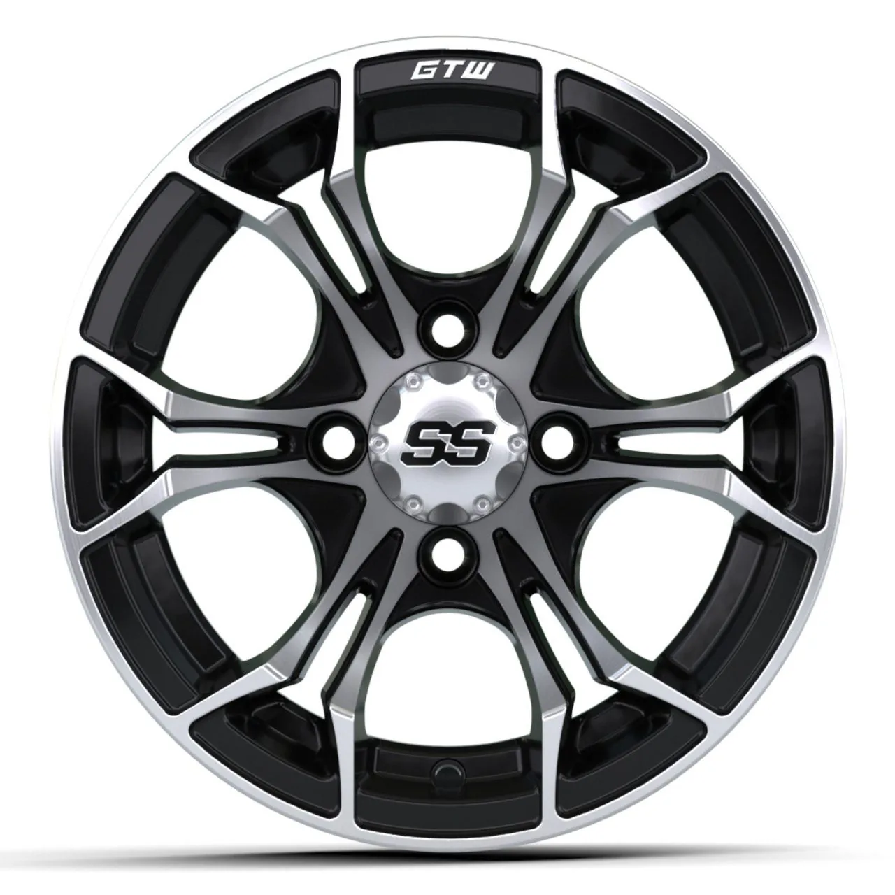 Диск 12" GTW® Spyder, чёрный с проточенными акцентами, артикул 19-218 — фото 2