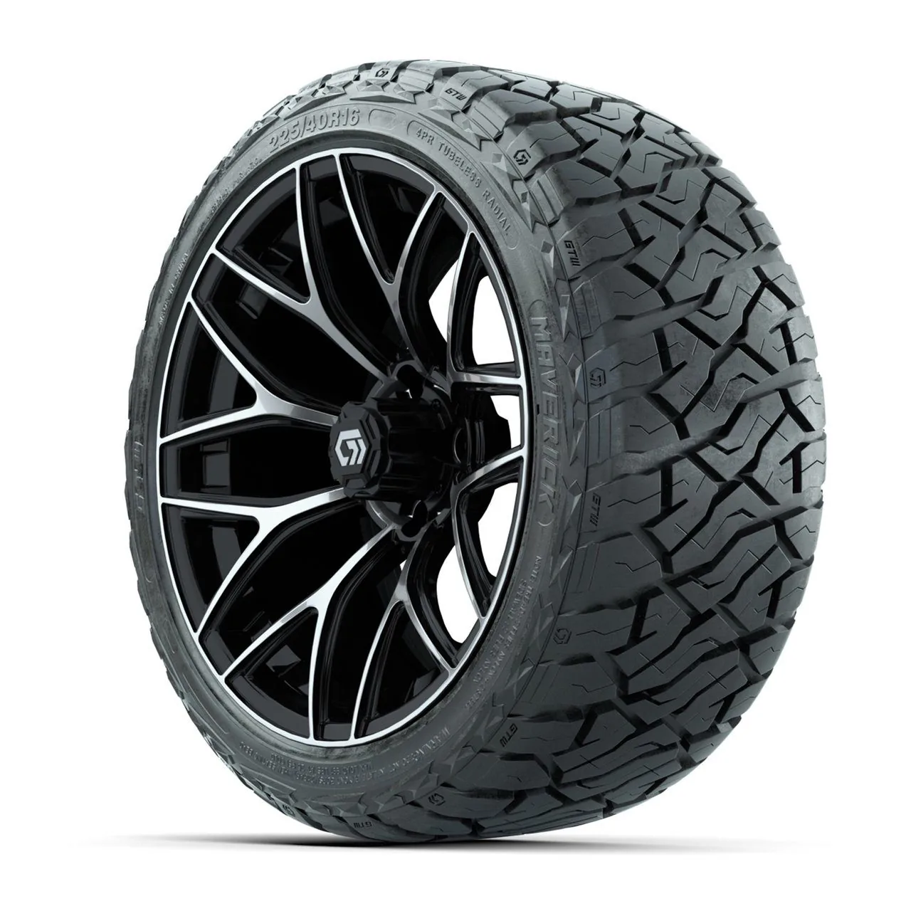 Колёса GTW® Monaco, чёрные с проточкой, 16", с шинами Maverick Hybrid 225/40-R16, комплект, артикул A19-2630 — фото 3