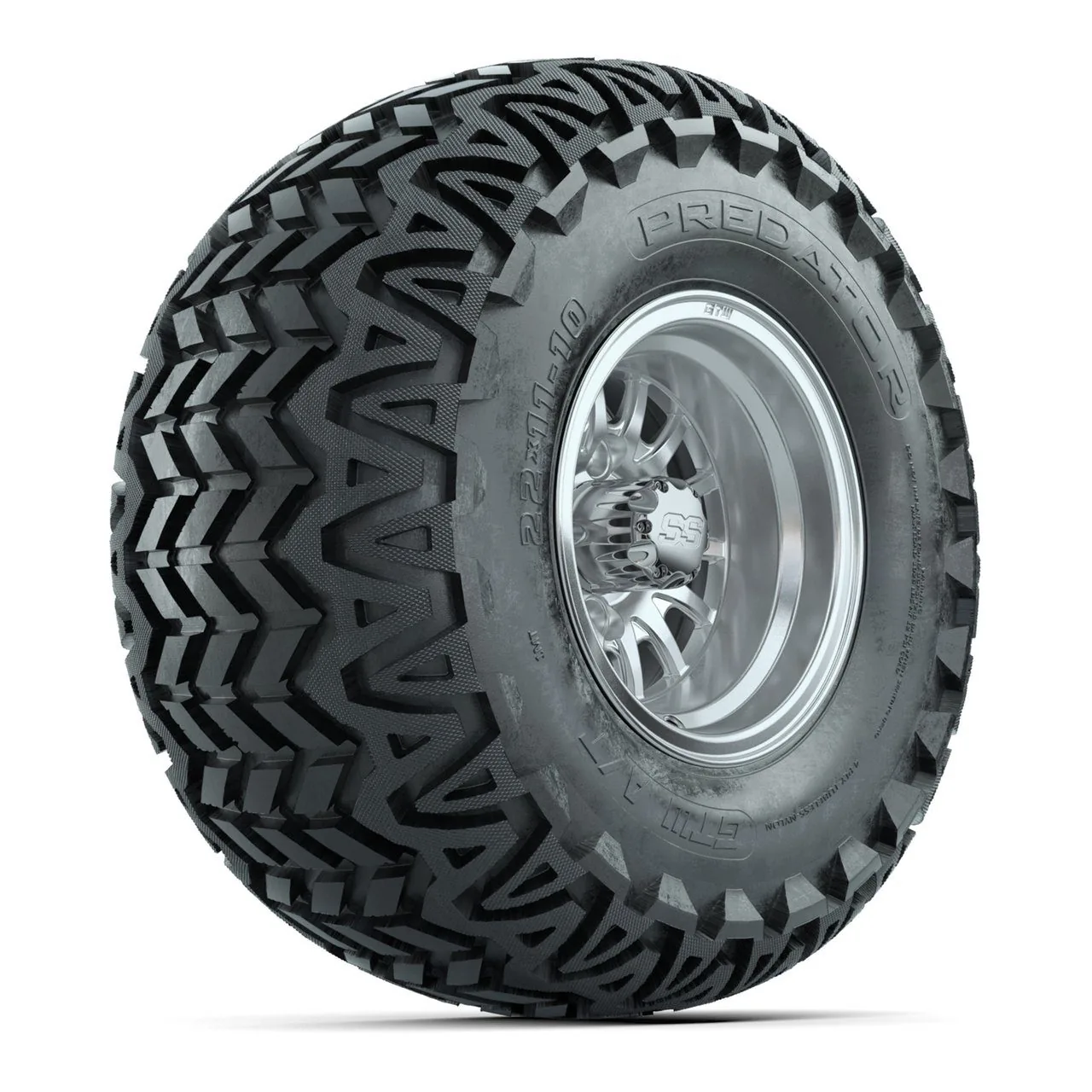 Колёса GTW Medusa 10", серебристые, с шинами Predator A/T 22", комплект, артикул A19-306