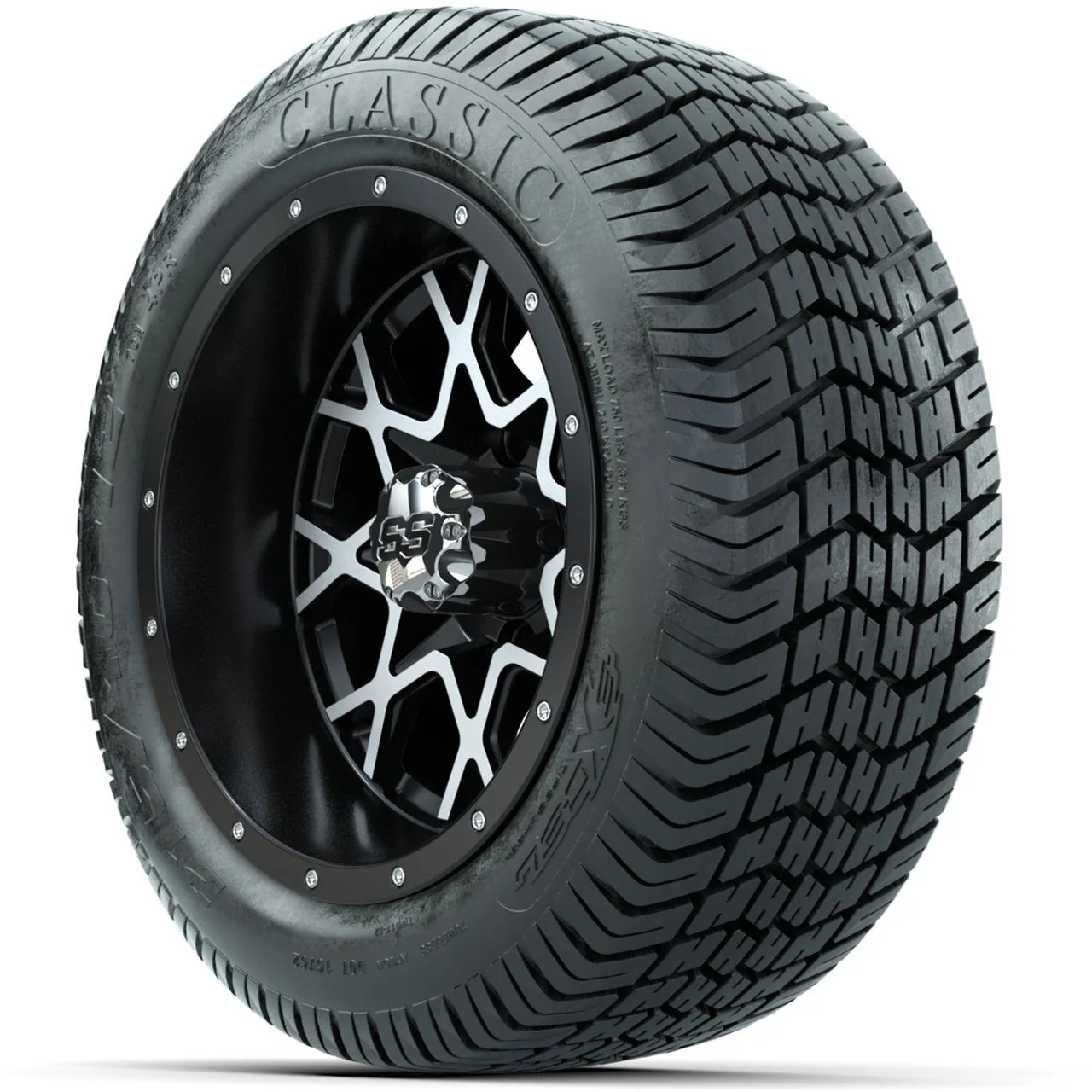 Комплект из 4 дисков GTW Vortex 12" с шинами Excel Classic Street 215/40-12, артикул A19-568 — фото 3