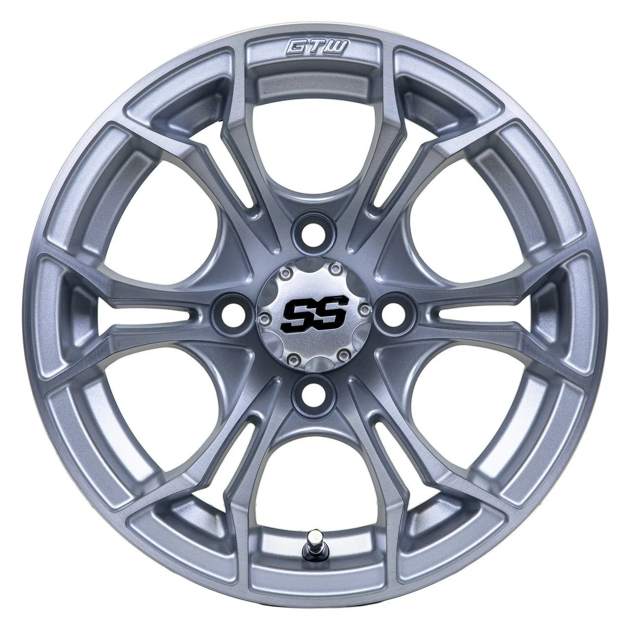 Диск 12" GTW Spyder, матовый серебристый с фрезерованными акцентами, артикул 19-351 — фото 2