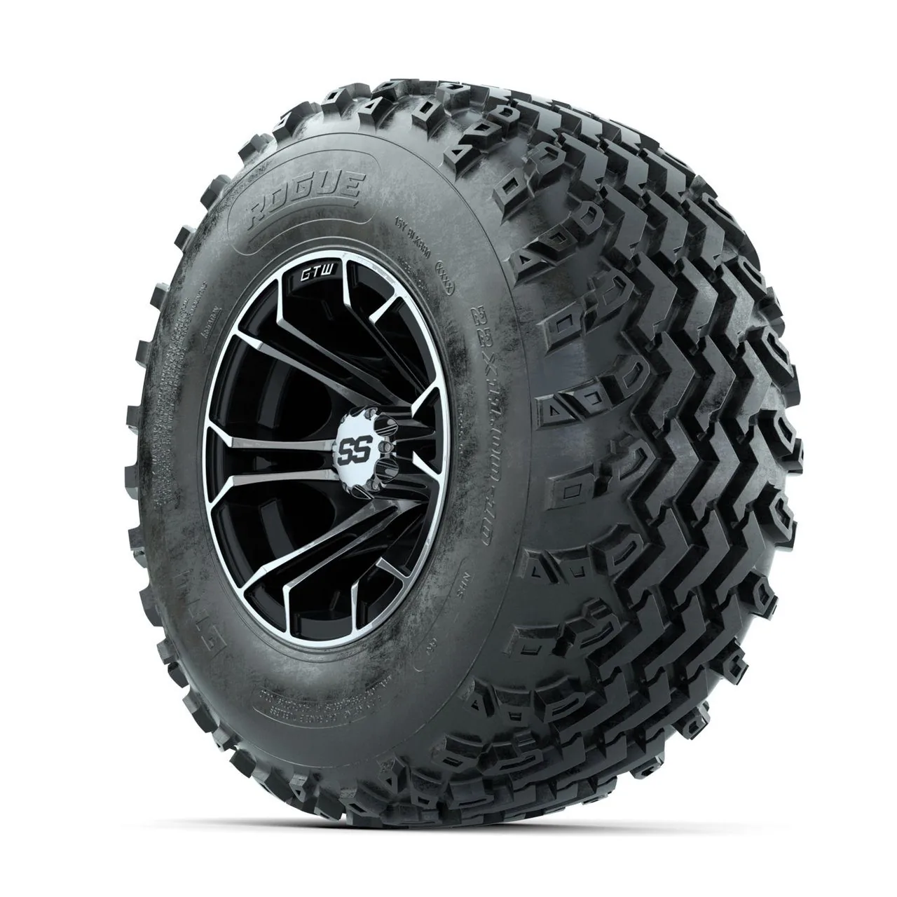 Комплект колёс и шин: диски GTW Spyder Machined/чёрный 10", шины Rogue All-Terrain 22x11.00-10, артикул A19-955 — фото 3