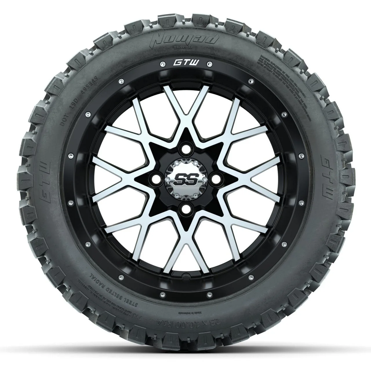 Комплект из 4 дисков 14" GTW Vortex с шинами 23x10-14 GTW Nomad All-Terrain, артикул A19-521 — фото 2