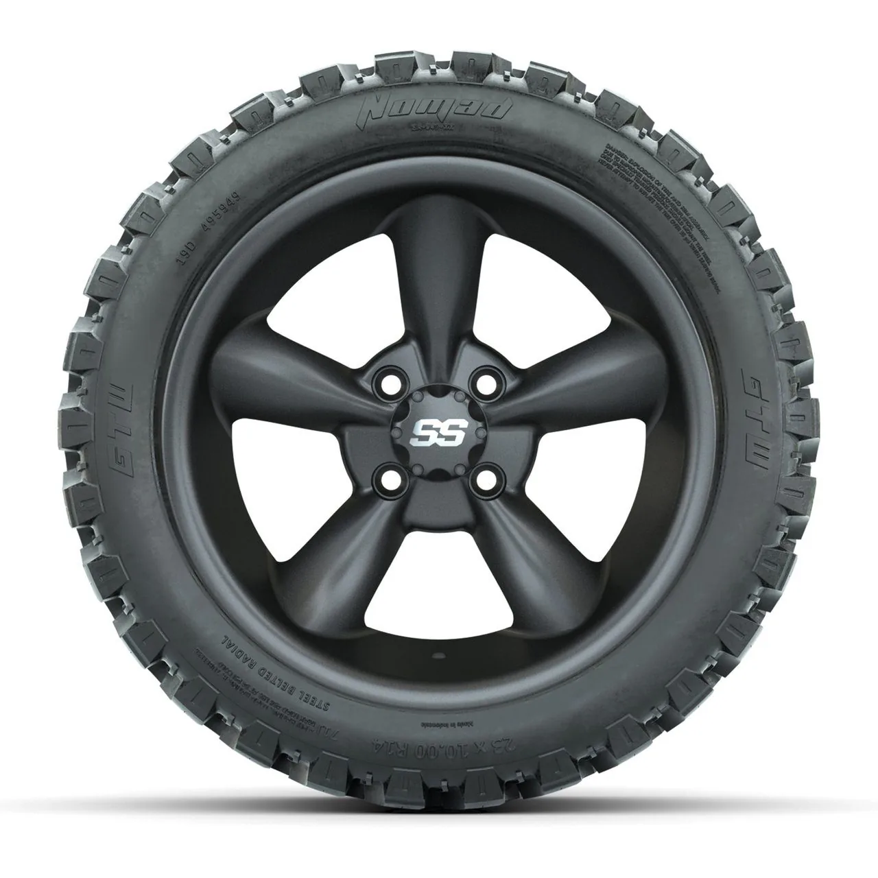 Колёса в сборе с шинами GTW® Godfather 14", матовый серый, 23X10-R14 Nomad Steel Belt Radial All-Terrain, комплект 4 шт., артикул A19-2471 — фото 2