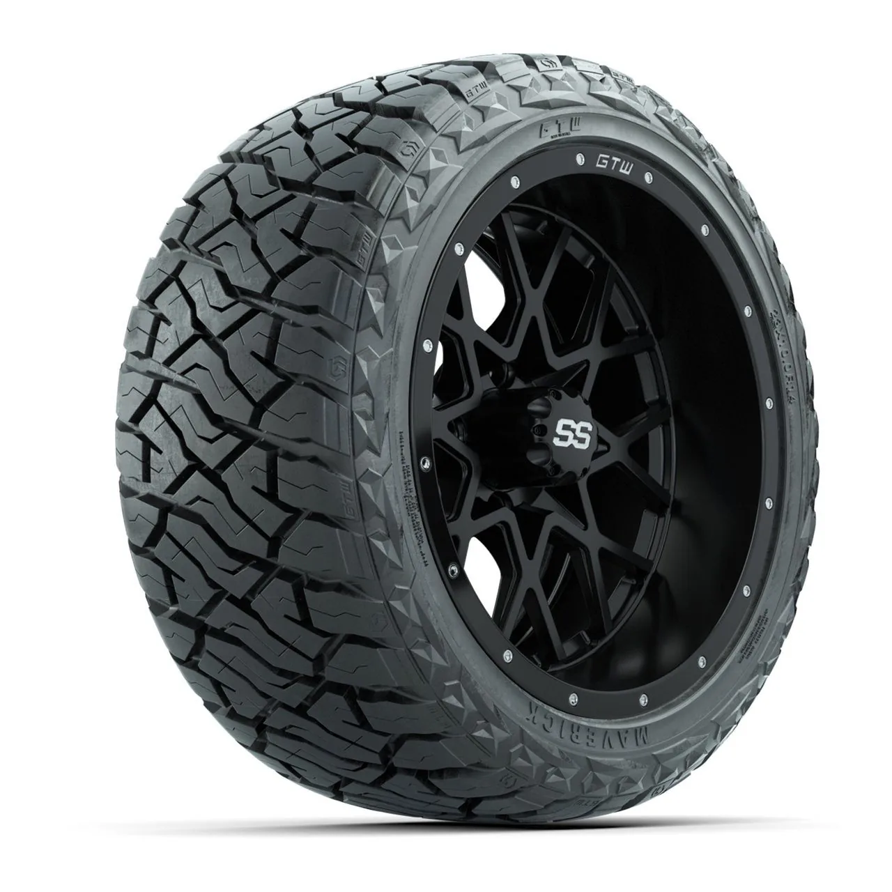 Комплект колёс в сборе: диски GTW Vortex 14", матовый чёрный, шины Maverick All-Terrain 23x10.00-R14, артикул A19-1366