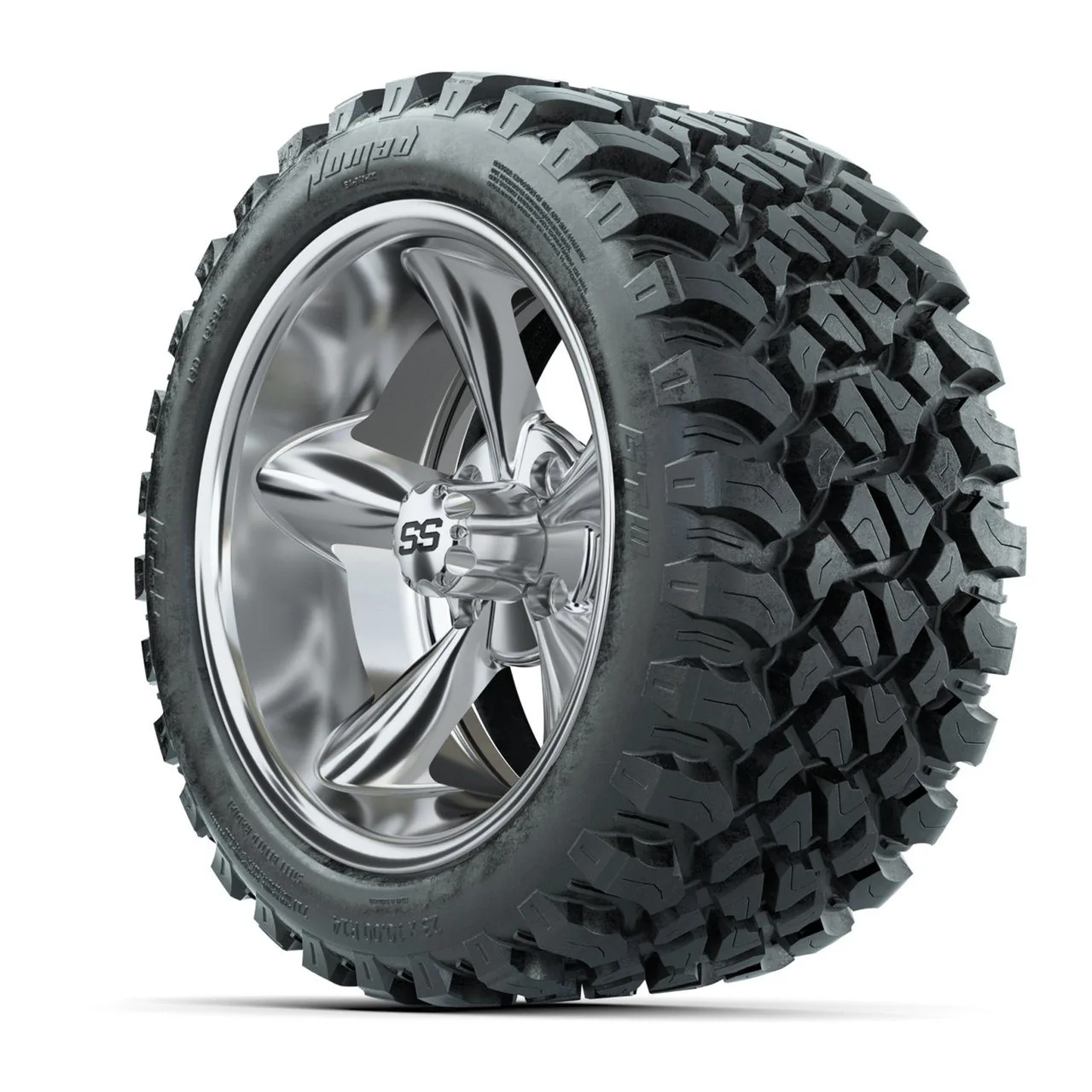 Колёса в сборе с шинами GTW® Godfather 14", хром, 23X10-R14 Nomad Steel Belt Radial All-Terrain, комплект 4 шт., артикул A19-2462 — фото 3