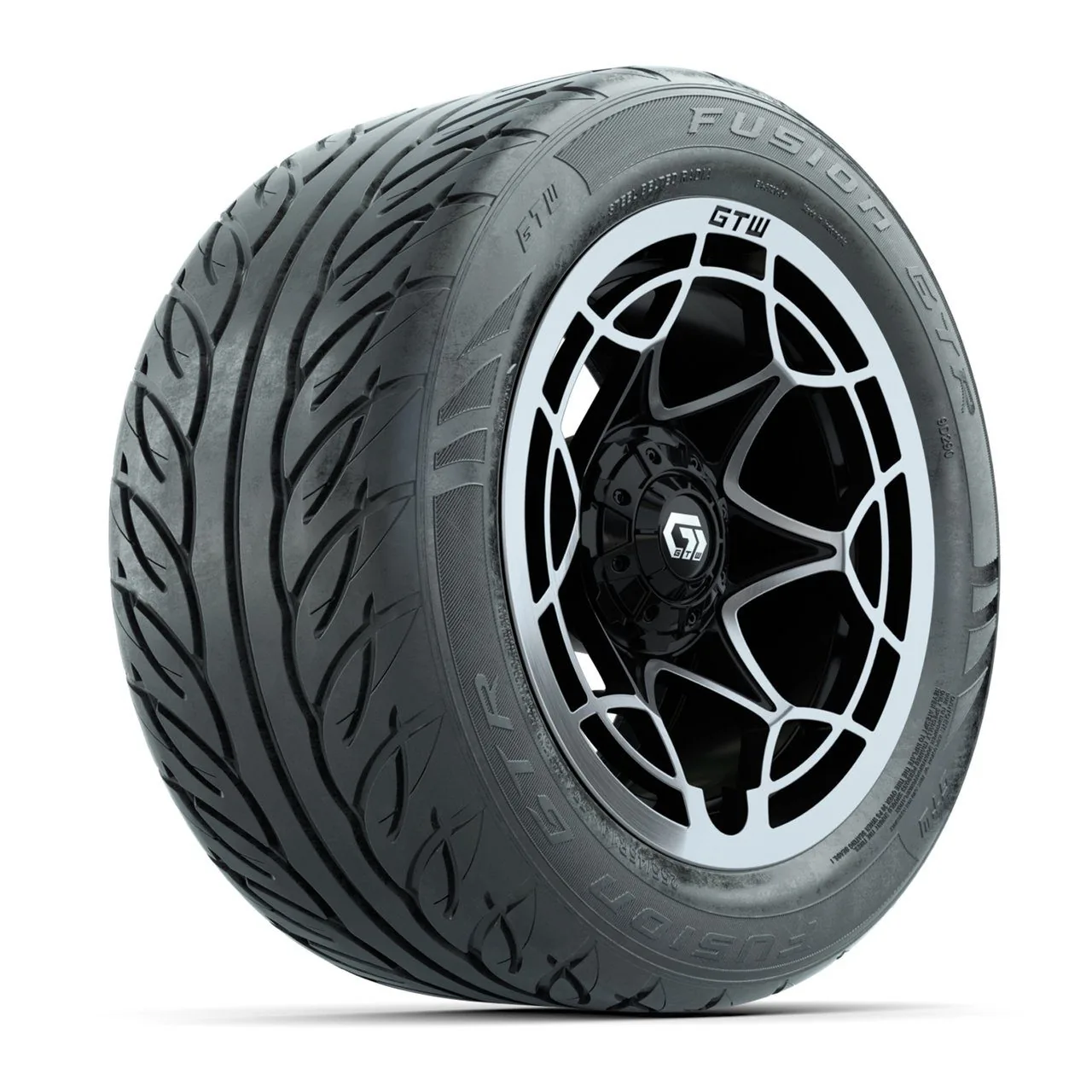Колёса GTW Nexus Black with Silver Face 14" с шинами 255/45-R14 Fusion GTR Steel Belt Radial Street, полный комплект, артикул A19-2325