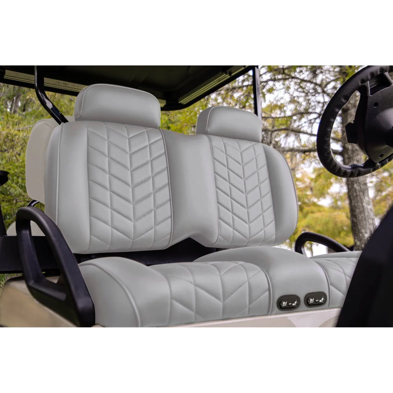 Передние сиденья MadJax Aviator с Thermaflex для E-Z-GO TXT/RXV и MadJax XSeries, графит, артикул 10-647 — фото 11