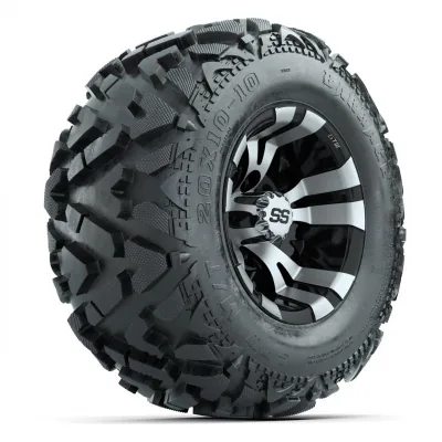 Комплект колёс GTW Vampire 10”, чёрные с обработкой, с шинами 20x10-10 Barrage Mud (4 шт.), артикул A19-1557