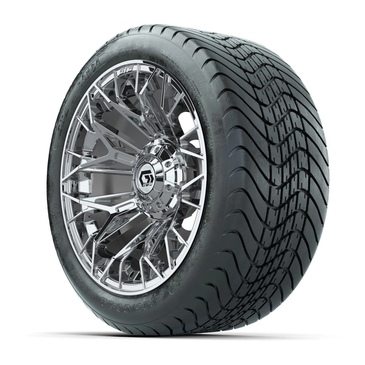 Комплект колёс GTW® Stellar 14", хром, с дорожными шинами Mamba 225/30-14, артикул A19-791 — фото 3