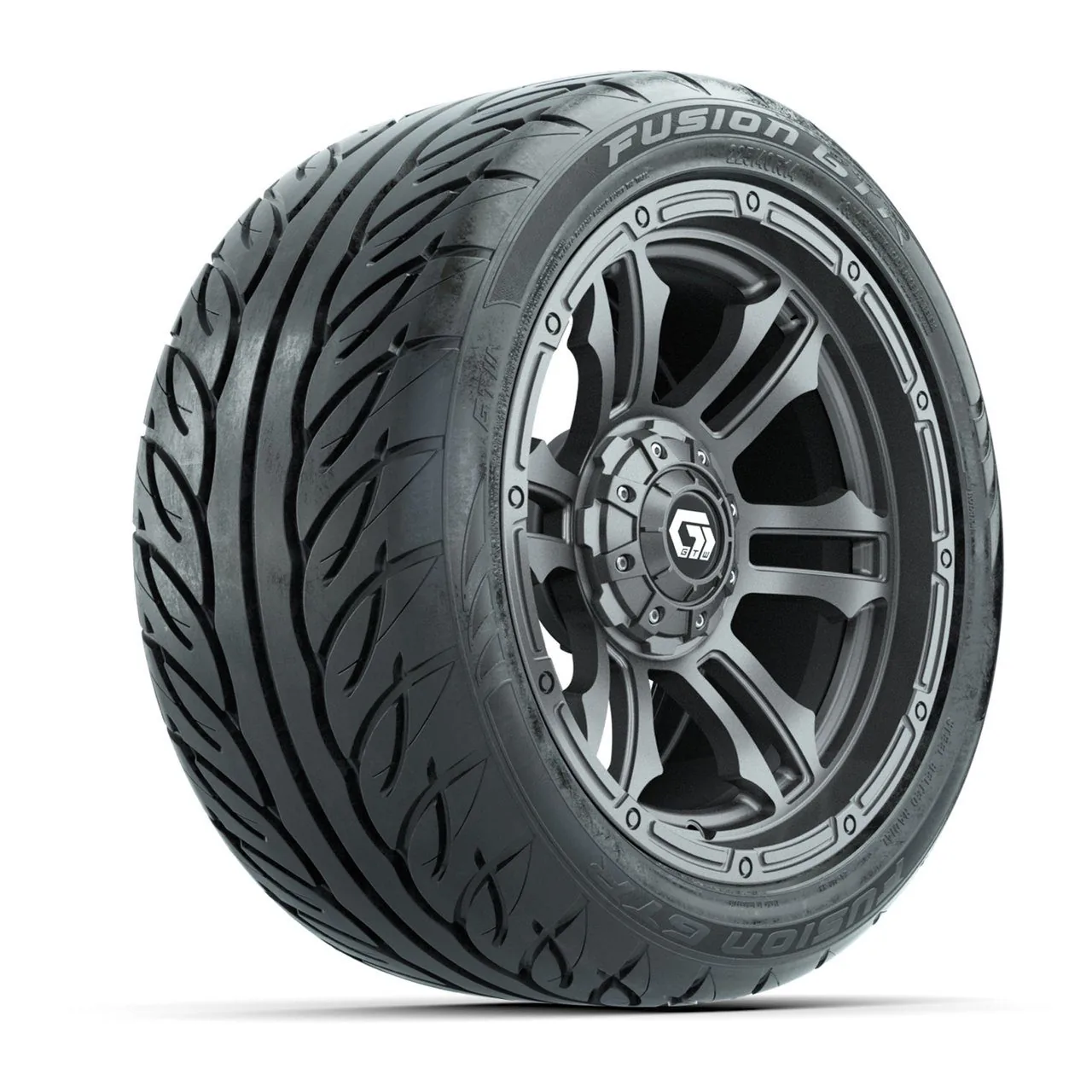 Колёса GTW Shogun Gunmetal 14" с шинами 225/40-R14 Fusion GTR Steel Belt Radial Street, полный комплект, артикул A19-2373