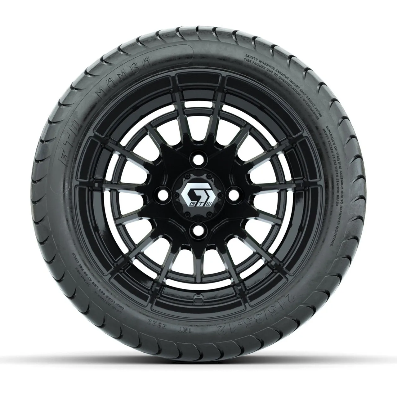 Комплект колёс 12" с шинами 215/35-12 Mamba Street, глянцевый чёрный, GTW Boost, артикул A19-1154 — фото 2