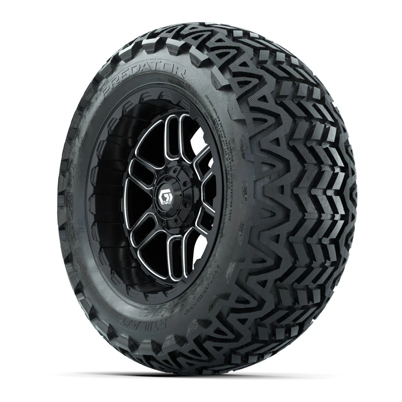 Комплект из 4 колёс 14” GTW Titan, чёрные с обработанной лицевой стороной, с шинами 23x10-14 Predator All-Terrain, артикул A19-833 — фото 3